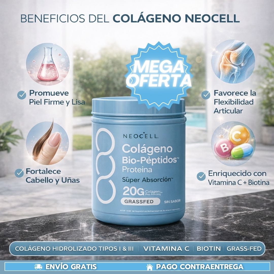 Colágeno NeoCell: Piel firme, cabello fuerte y articulaciones saludables desde adentro