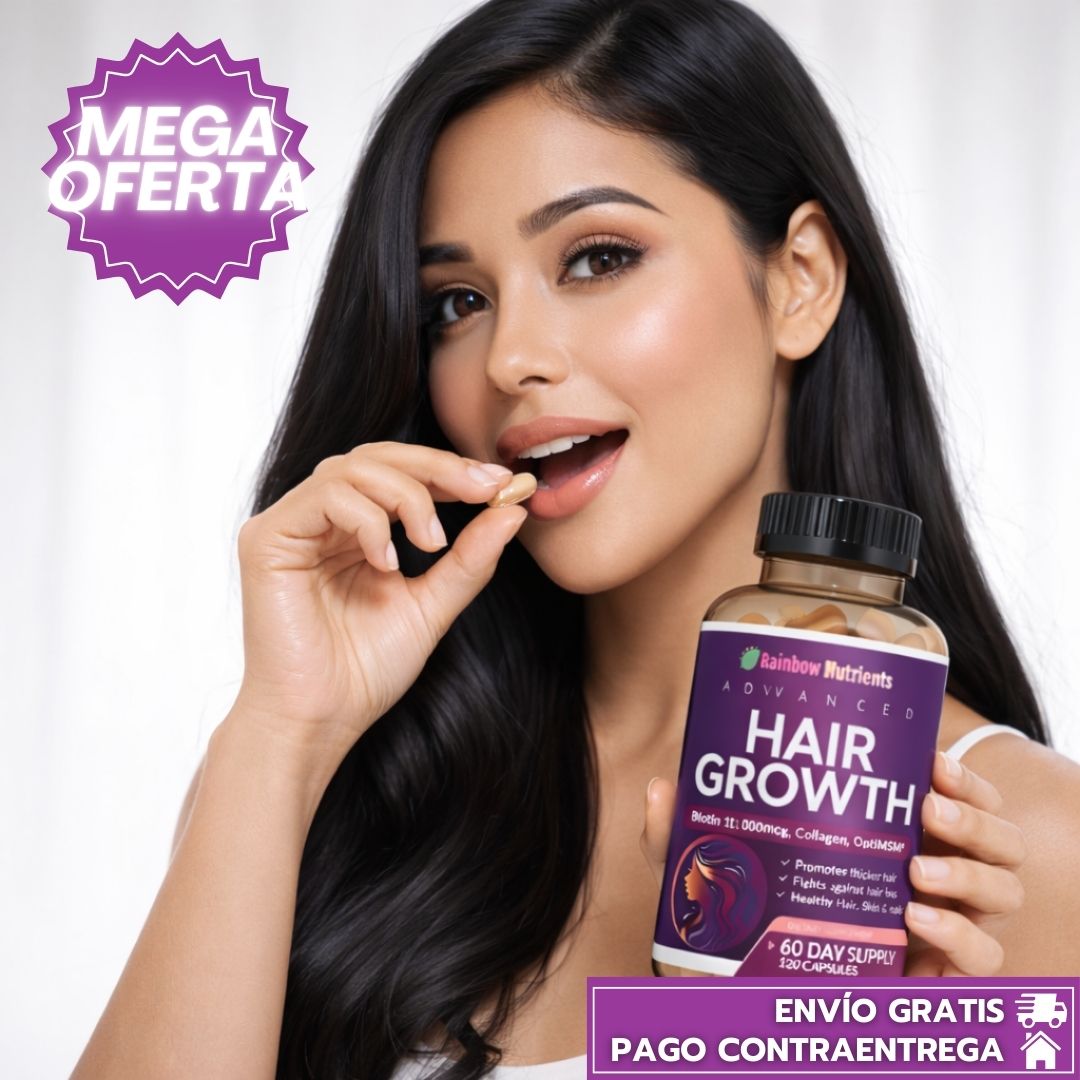 Hair Growth: Suplemento en cápsulas que fortalece el cabello y estimula su crecimiento desde la raíz