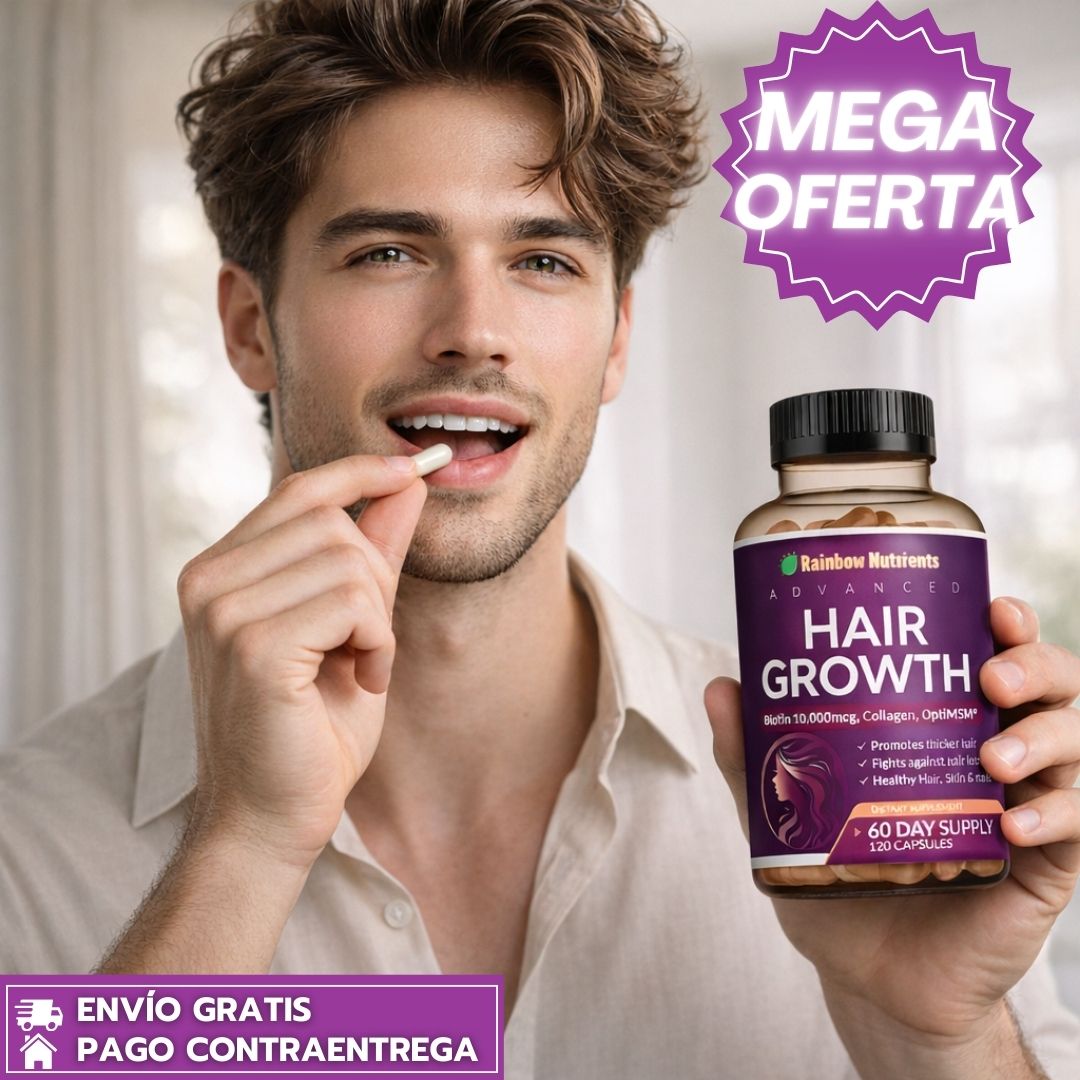 Hair Growth: Suplemento en cápsulas que fortalece el cabello y estimula su crecimiento desde la raíz
